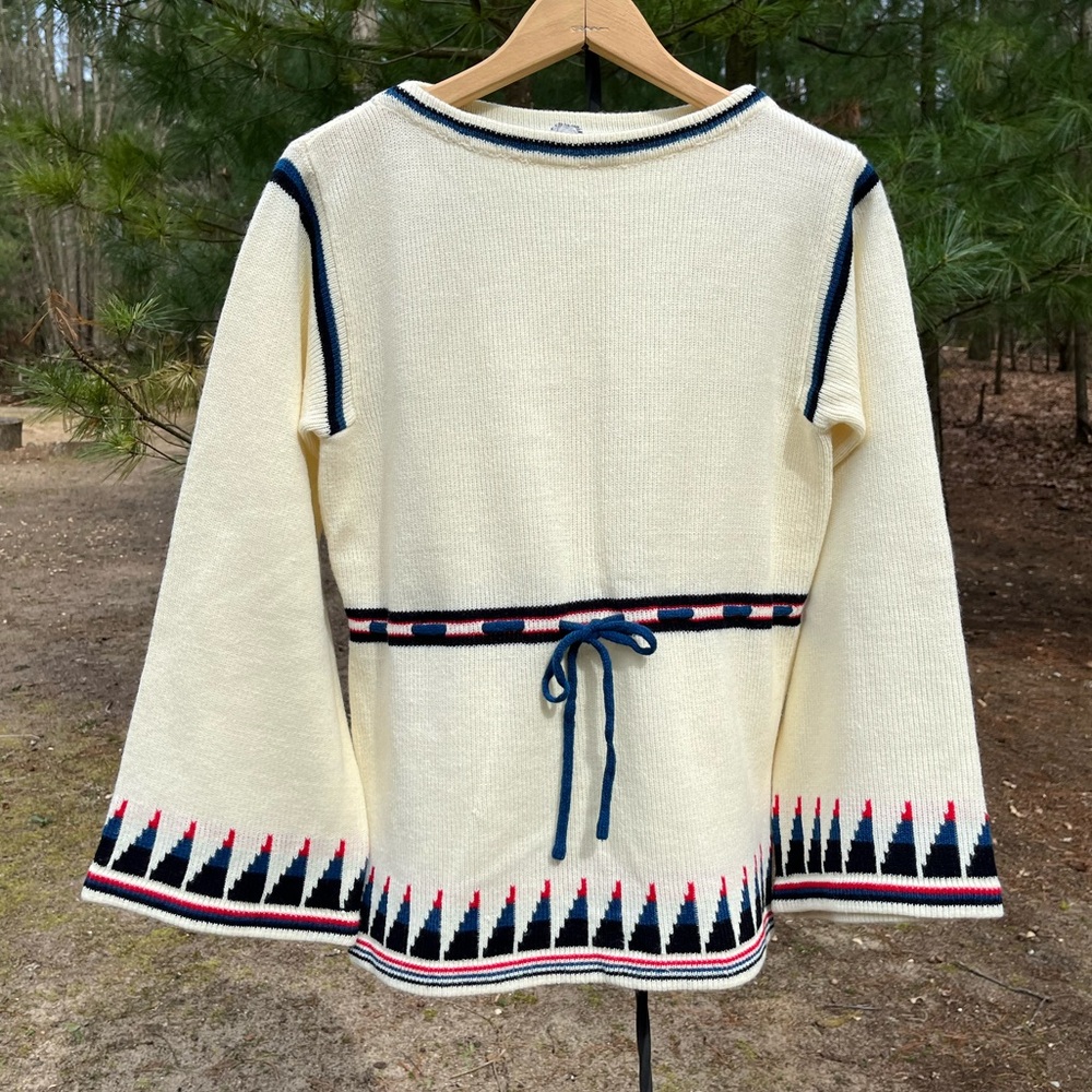 70s Daddy’s Money Bell Sleeve Knit Sweater Size L Boho Retro